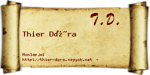 Thier Dóra névjegykártya